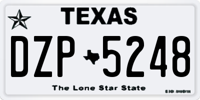 TX license plate DZP5248