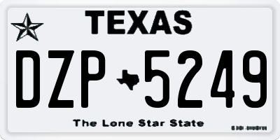 TX license plate DZP5249