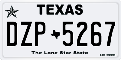 TX license plate DZP5267