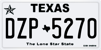 TX license plate DZP5270