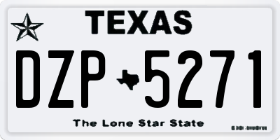 TX license plate DZP5271