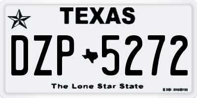 TX license plate DZP5272