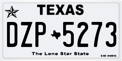 TX license plate DZP5273