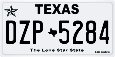 TX license plate DZP5284