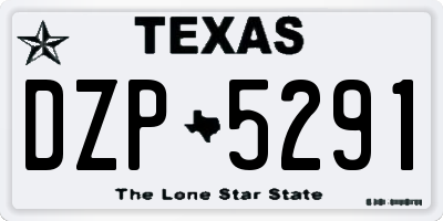 TX license plate DZP5291