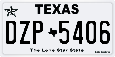 TX license plate DZP5406