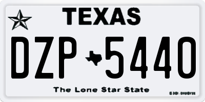 TX license plate DZP5440