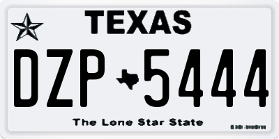 TX license plate DZP5444