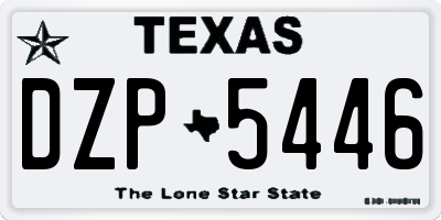 TX license plate DZP5446
