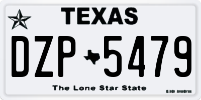 TX license plate DZP5479
