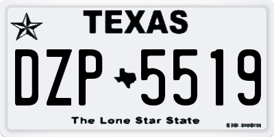 TX license plate DZP5519