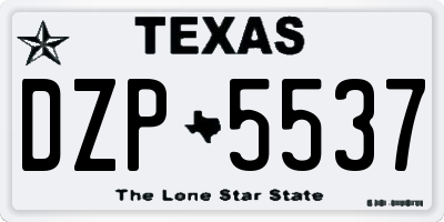 TX license plate DZP5537