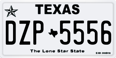 TX license plate DZP5556