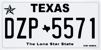 TX license plate DZP5571