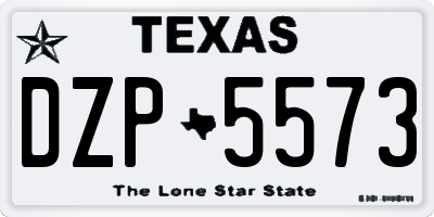 TX license plate DZP5573