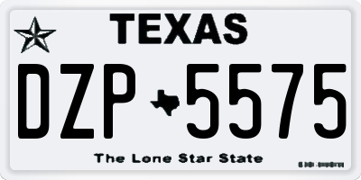 TX license plate DZP5575