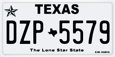 TX license plate DZP5579