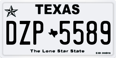 TX license plate DZP5589