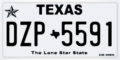 TX license plate DZP5591