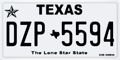 TX license plate DZP5594