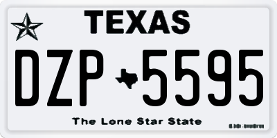 TX license plate DZP5595