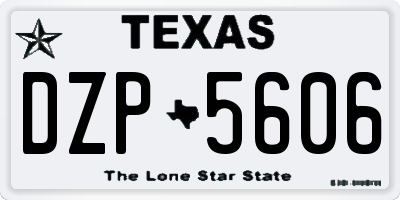 TX license plate DZP5606