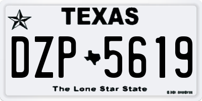 TX license plate DZP5619