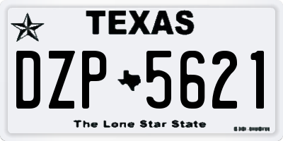 TX license plate DZP5621