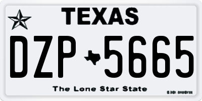 TX license plate DZP5665