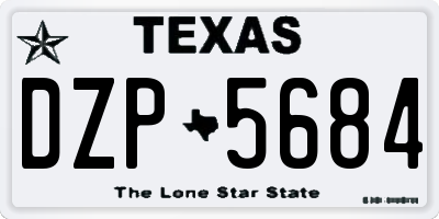 TX license plate DZP5684