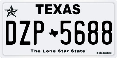 TX license plate DZP5688
