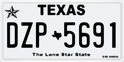 TX license plate DZP5691