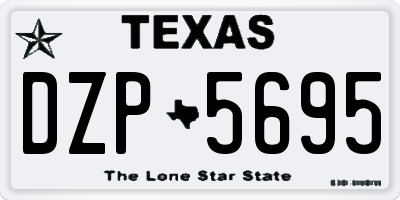 TX license plate DZP5695