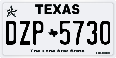 TX license plate DZP5730