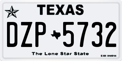 TX license plate DZP5732