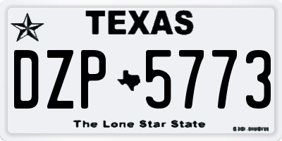 TX license plate DZP5773