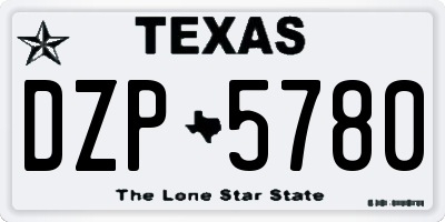 TX license plate DZP5780