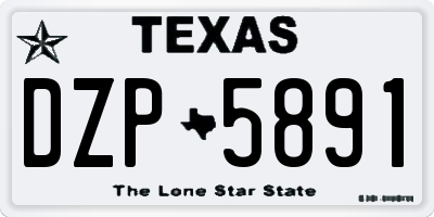 TX license plate DZP5891