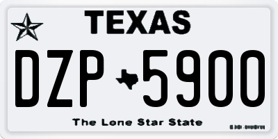 TX license plate DZP5900