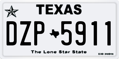 TX license plate DZP5911