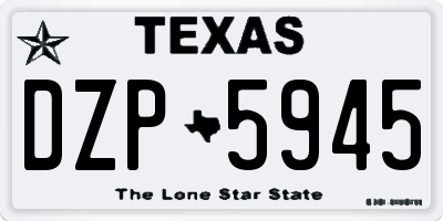 TX license plate DZP5945