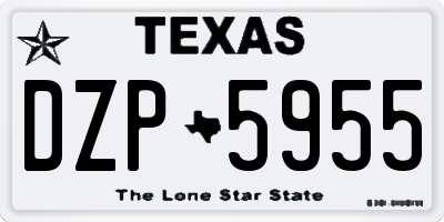 TX license plate DZP5955