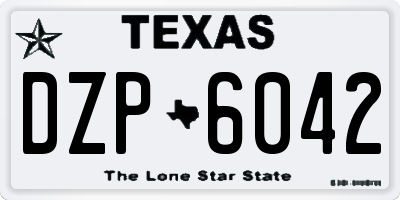 TX license plate DZP6042