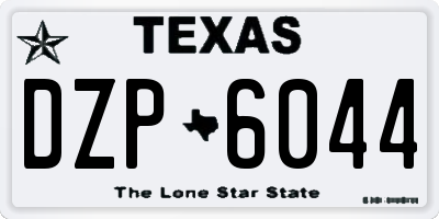 TX license plate DZP6044