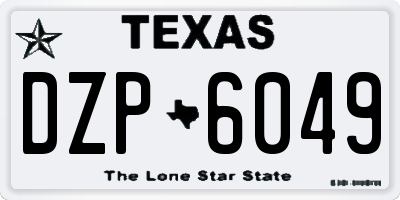 TX license plate DZP6049
