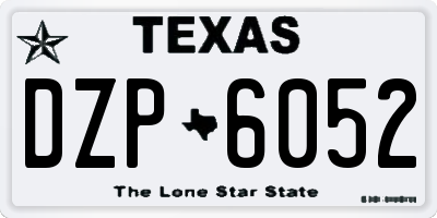 TX license plate DZP6052