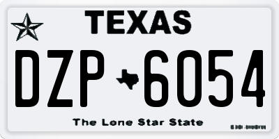 TX license plate DZP6054