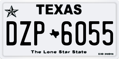 TX license plate DZP6055