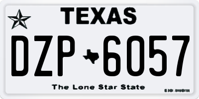 TX license plate DZP6057