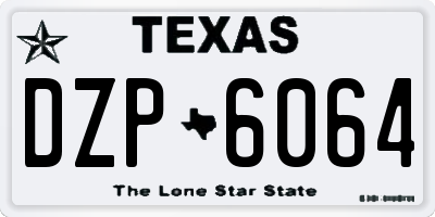 TX license plate DZP6064